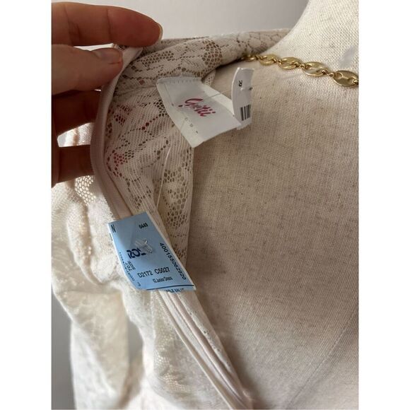 Lace white tan dress size small - Picture 3 of 6